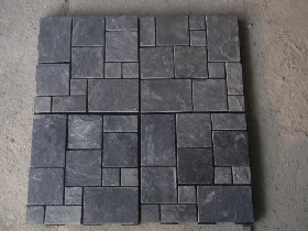Interlocking Stone Deck Tiles Black Slate