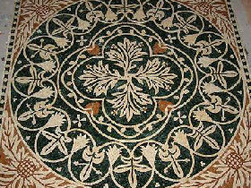 floral pattern handmade medallion marble mosaic