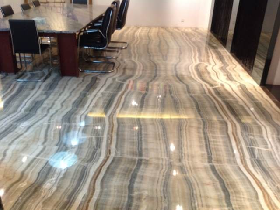 Clear River Onyx Bookmatch Flooring