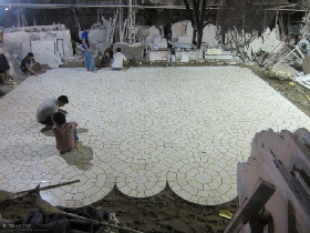 Repeating Marble Waterjet Flooring