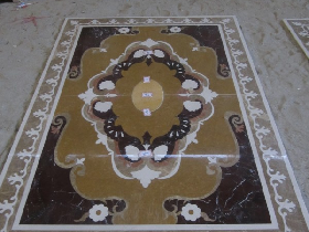 cheap well polished floor square water jet marble medallion