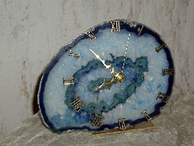 Natural Agate Slice Clock