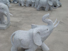Stone Elephant Statue 004
