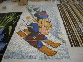 Mickey Mouse Glass Mosaic Mural
