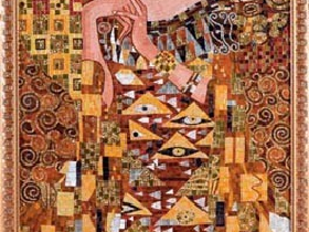 Gustav Klimt Painting Mural Glass Mosaic Portrait of Adele Bioch-Bauer