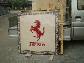 Ferrari Logo Marble Waterjet