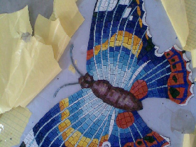 Butterfly Glass Mosaic