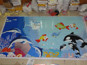 Dolphin and Fish Art Mosaic