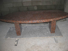 India Red Granite Memorial Bench