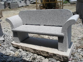 Granite Garden Bench with Thermal Finish