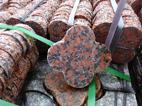 Precut Granite Paver Flower