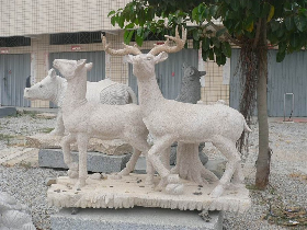 Granite Deer Statue
