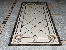Checkered Marble Floor Design