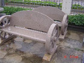 Granite Wheel Garden Bench
