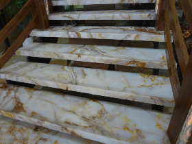 White Onyx Indoor Stair Tread