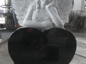 Angel Granite Headstone 002