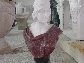 multicolor greek marble female bust