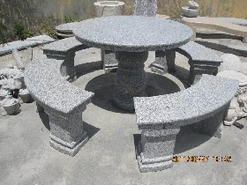 natural stone bench table sets