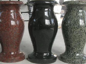 granite memorial bowl vases
