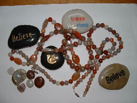 Pebble Stone with Letters Engraved