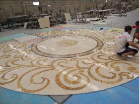 newly design and hot sale crazy marble mosaic medallion
