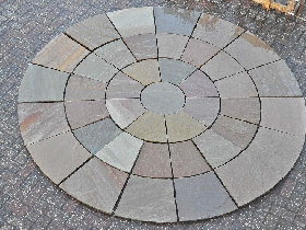 Slate Patio Paving Circle