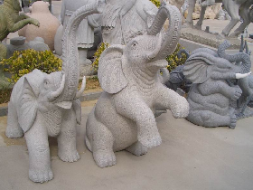 Stone Sculpture Elephants