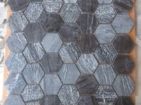 Hexagon Marble Mosaic with Different Finishes 005