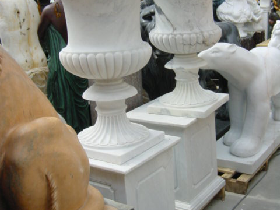 White Marble Flower Pots
