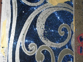 Custom Hand Cut Glass Mosaic Murals