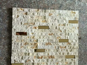 Gold Marble Mixed with Gold Mosaic