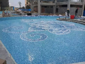 Glass Tile In Swimming Pool Design