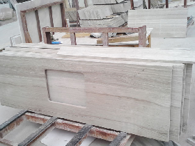 Timber White Marble Kitchen Vanity Top