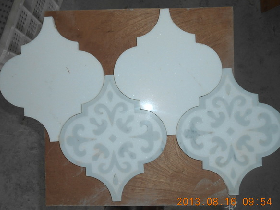Waterjet Cut Marble Mosaic Tiles 003