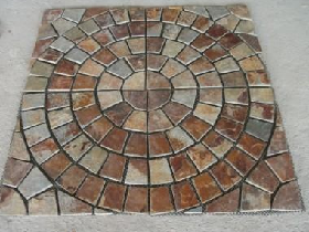 Rusty Slate Outdoor Mosaic Pattern