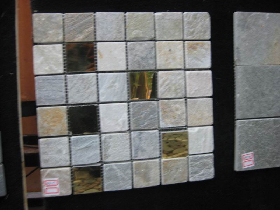 Slate Mixed with Metal Mosaic 004