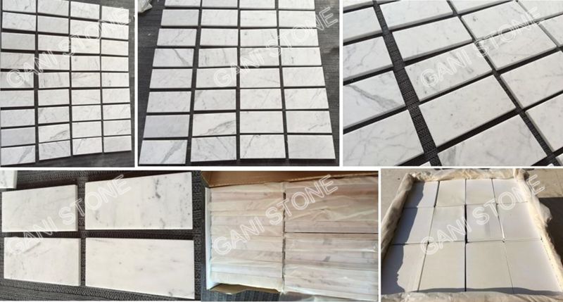 Calacatta White Marble 3X6 Subway Tile Packing
