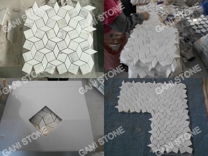 Calacatta White Marble Mosaics Packing