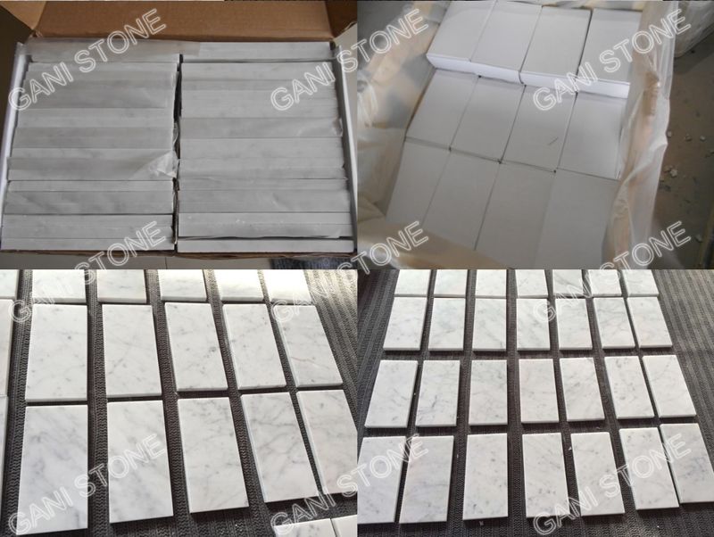 Carrara White Marble 3X6 Subway Tile Packing