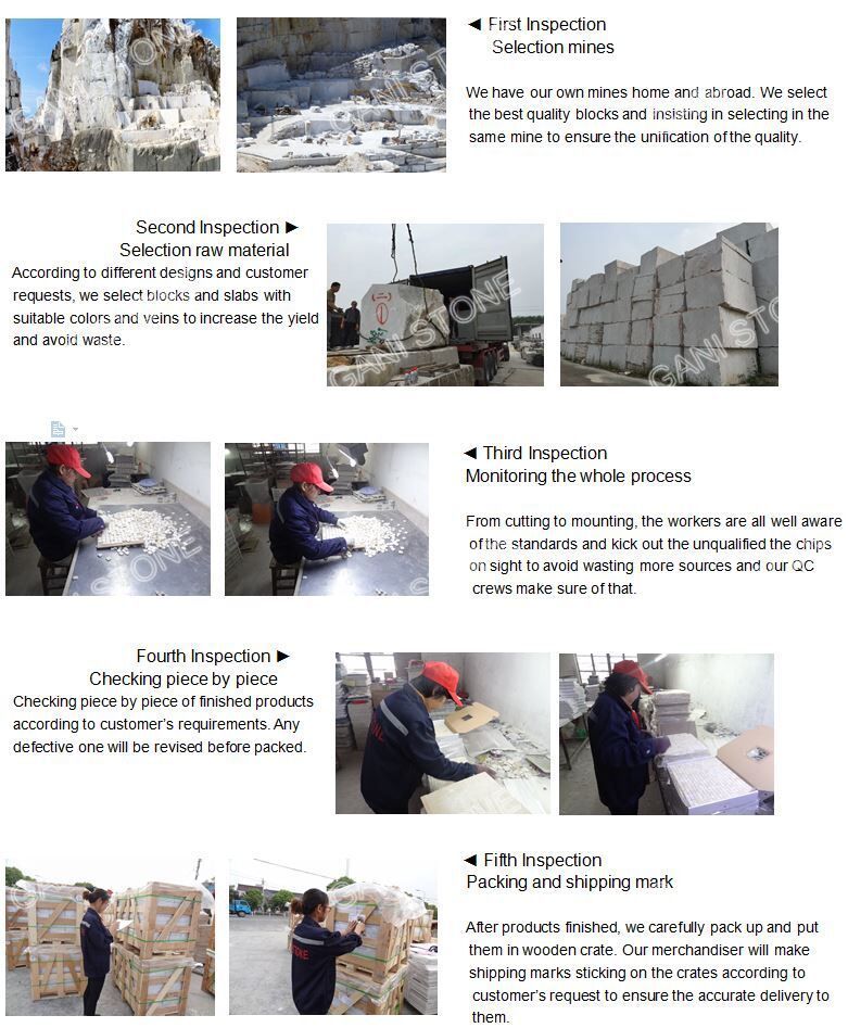 Marble Mosaic 4 Steps Quality Inspection
