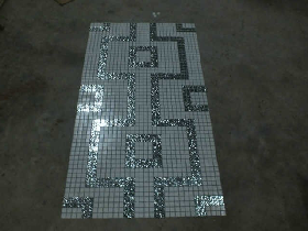 Puzzle Mosaic Pattern in Silver Foil