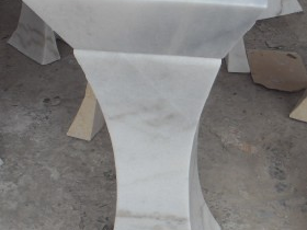 White Marble Free Standing Sink