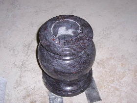 Polished Granite Cemetery Vase