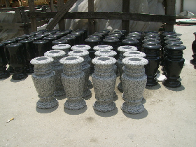 Stone Cemetery Flower Pots