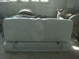 White Marble Funeral Monument