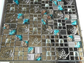 Metal Glass Mosaic Tiling 035