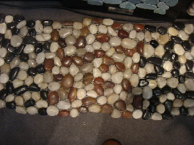 Mixed River Pebble Rectangular Mosaic