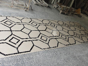 Corridor with marble floor 3D model