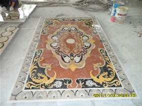 Villa Corridor marble waterjet medallion