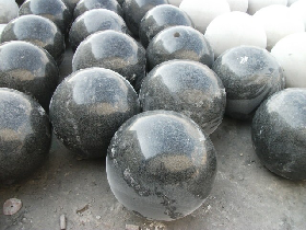 Polished Black Granite Sphere